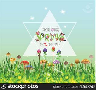 Colorful Spring Graphic Flower Borders