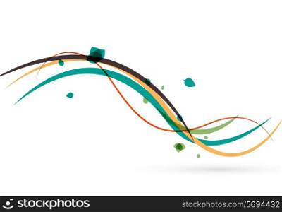 Colorful spring lines conceptual nature design. Wave lines