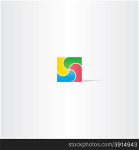 colorful square business logo design abstract icon symbol
