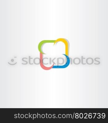 colorful square logo abstract business technology icon