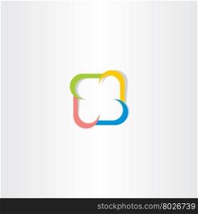 colorful square logo abstract business technology icon