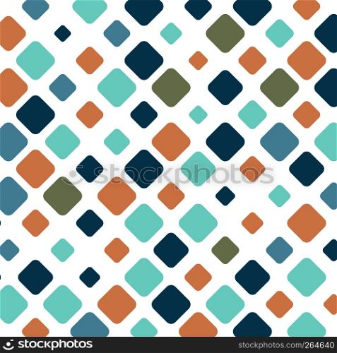 Colorful square tile mosaic background, vector illustration