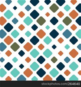 Colorful square tile mosaic background, vector illustration
