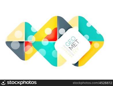 Colorful squares, geometric elements, abstract background template