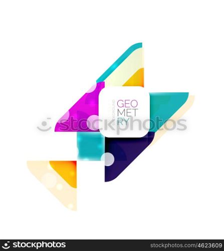 Colorful squares, geometric elements, abstract background template