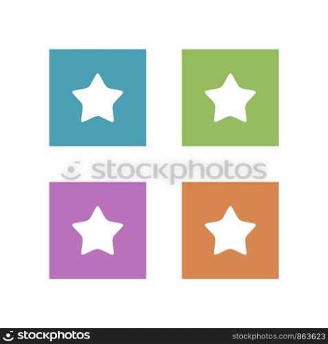 Colorful Star App Icon Logo Template Illustration Design. Vector EPS 10.