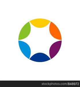 Colorful Star in Circle Logo Template Illustration Design. Vector EPS 10.