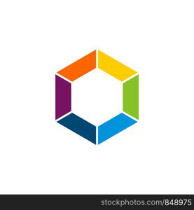 Colorful Star in Hexagon Logo Template Illustration Design. Vector EPS 10.