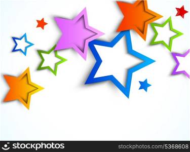 Colorful stars. Bright design template