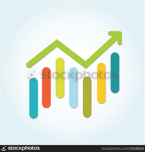 Colorful stock market graph