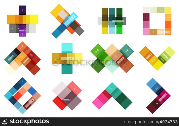 Colorful stripes infographic templates set. Colorful stripes infographic templates set. Geometric business abstract backgrounds for workflow layout, diagram, number options or web design
