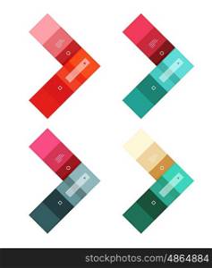 Colorful stripes infographic templates set. Geometric business abstract backgrounds for workflow layout, diagram, number options or web design