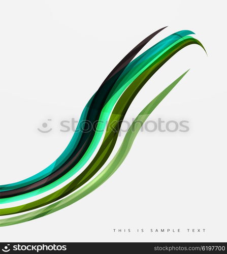 Colorful stripes wave composition, business template - geometric abstract background, swirl colorful lines - color curve stripes and lines in motion concept and with light and shadow effects. Presentation banner and business card message design template