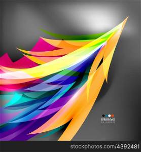Colorful stylized parrot tail modern background
