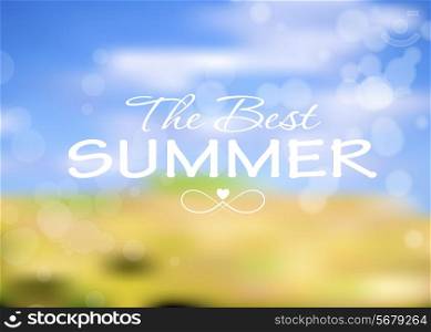 Colorful Summer Holidays Poster Vector Illustration. EPS10