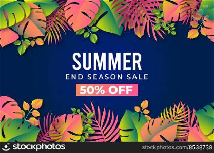 Colorful summer sale promotional commercial background