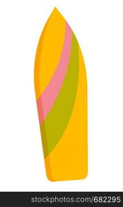 Colorful surfboard vector cartoon illustration isolated on white background.. Colorful surfboard vector cartoon illustration.