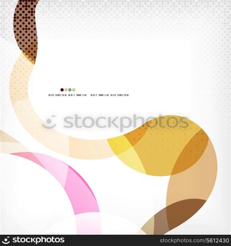 Colorful swirl wave lines background with dot texture