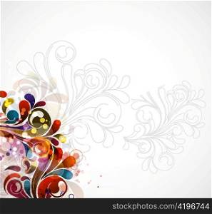 colorful swirls background vector illustration