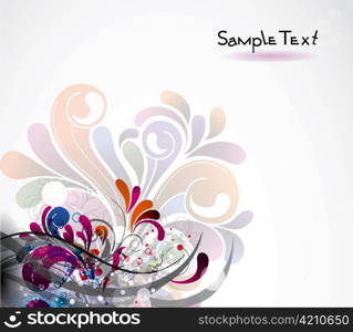 colorful swirls background vector illustration