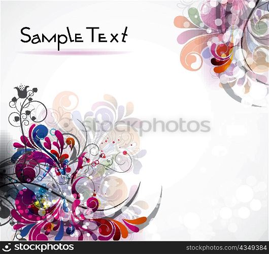 colorful swirls background vector illustration