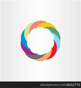 colorful technology circle sign vector symbol design
