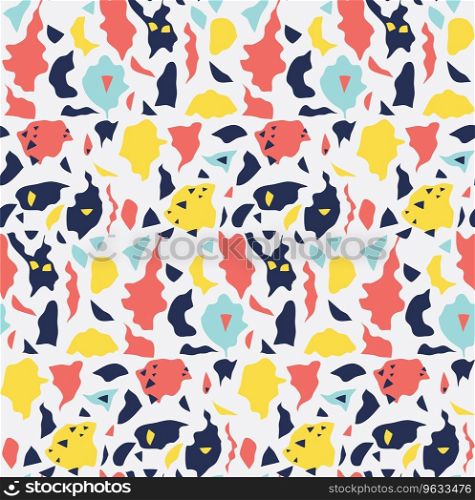 Colorful terrazzo pattern Royalty Free Vector Image