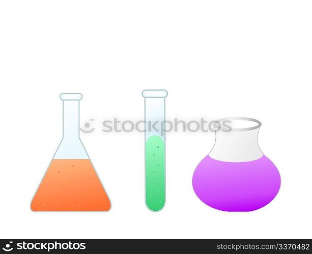 Colorful test tubes. Vector illustration