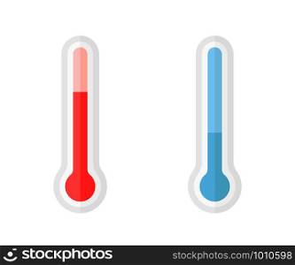 colorful thermometers icons in flat style, vector illustrarion. colorful thermometers icons in flat style, vector