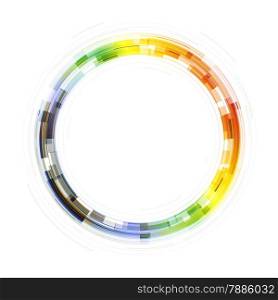 Colorful Transparent Circle Symbol. Template for Covers, Posters, Annual Reports etc