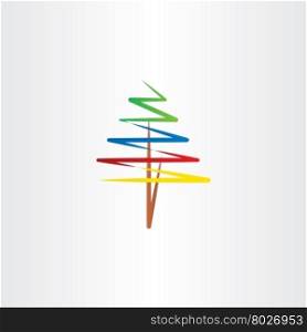 colorful tree clipart vector icon design