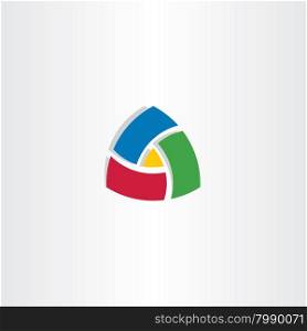 colorful triangle abstract business logo vector company