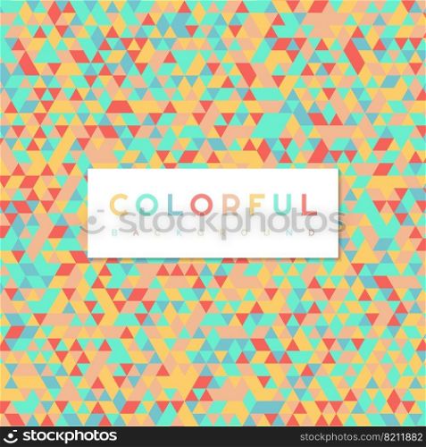 Colorful triangle pattern banner design. vector illustration