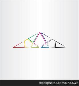 colorful triangle vector background design element geometric