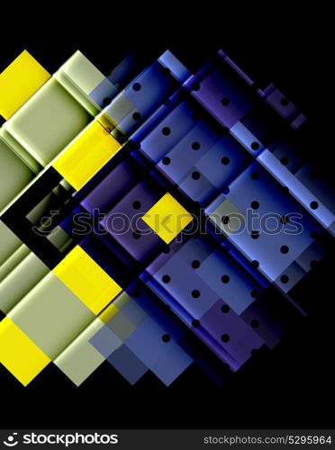 Colorful triangles and arrows on dark background. Colorful triangles and arrows on dark background. Vector illustration