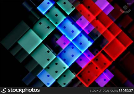 Colorful triangles and arrows on dark background. Colorful triangles and arrows on dark background. Vector illustration