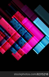 Colorful triangles and arrows on dark background. Colorful triangles and arrows on dark background. Vector illustration