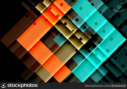 Colorful triangles and arrows on dark background. Colorful triangles and arrows on dark background. Vector illustration