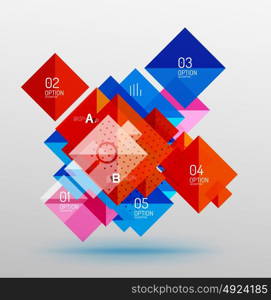 Colorful triangles and squares. Colorful triangles and squares, banner for infographics