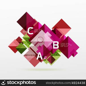 Colorful triangles and squares. Colorful triangles and squares, banner for infographics