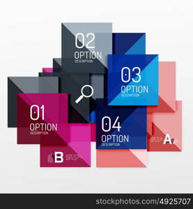 Colorful triangles and squares. Colorful triangles and squares, banner for infographics