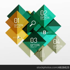 Colorful triangles and squares. Colorful triangles and squares, banner for infographics