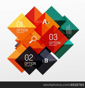 Colorful triangles and squares. Colorful triangles and squares, banner for infographics