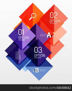 Colorful triangles and squares. Colorful triangles and squares, banner for infographics