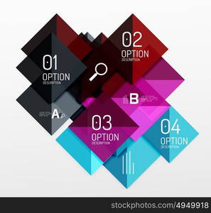 Colorful triangles and squares. Colorful triangles and squares, banner for infographics