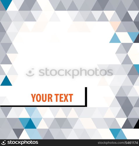 Colorful triangles background frame