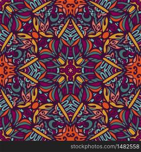 Colorful Tribal Ethnic Festive Abstract Floral Vector Pattern. Geometric mandala seamless design. Colorful Tribal Ethnic Festive Abstract Floral Vector Pattern