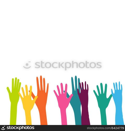 colorful up hand background