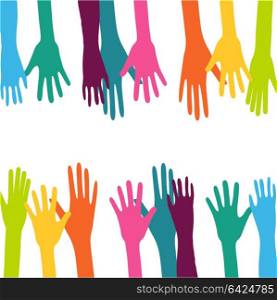 colorful up hand background