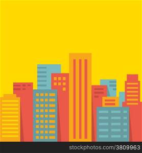 Colorful Vector background: big city